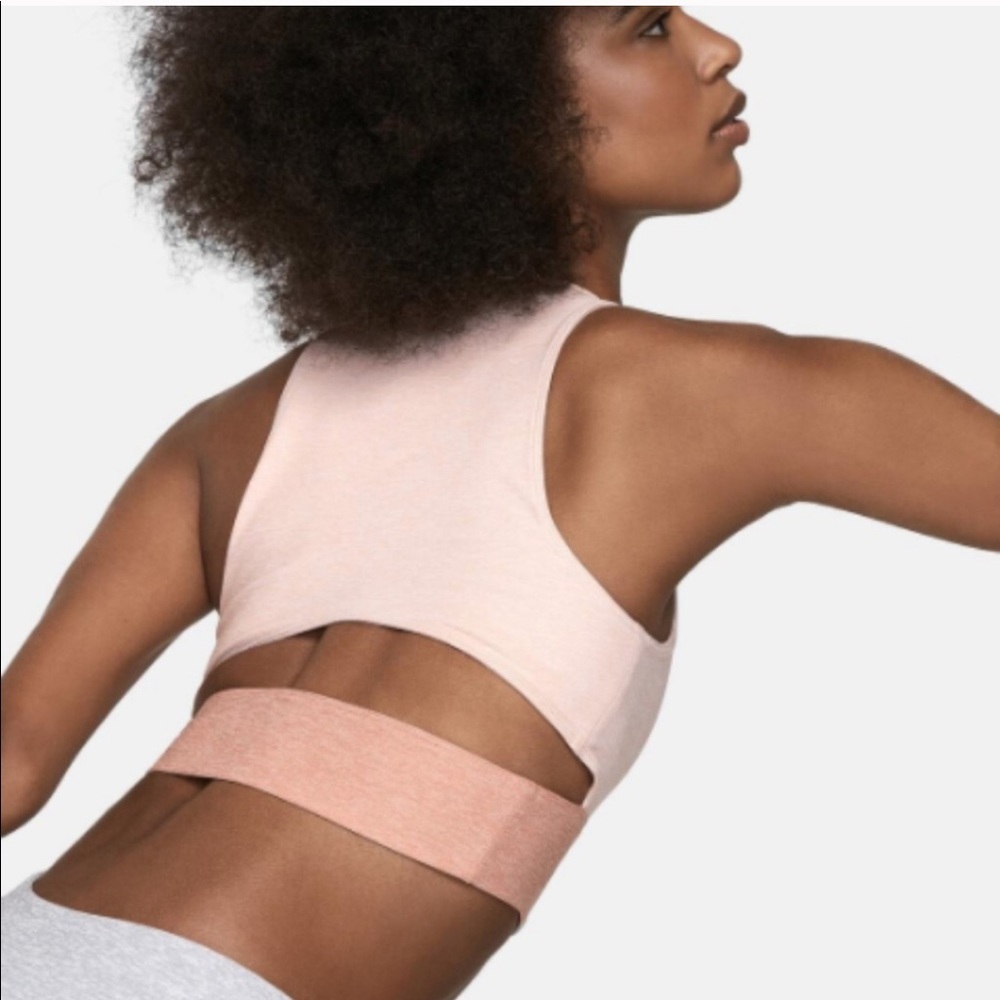 Outdoor Voices Tri-tone Slashback Crop-Pink